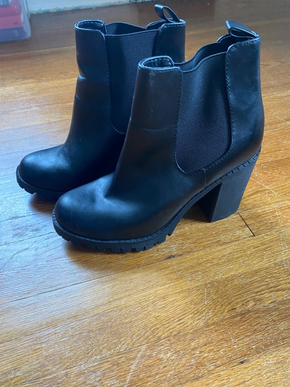 Black Chelsea Platform Ankle Boots - Women